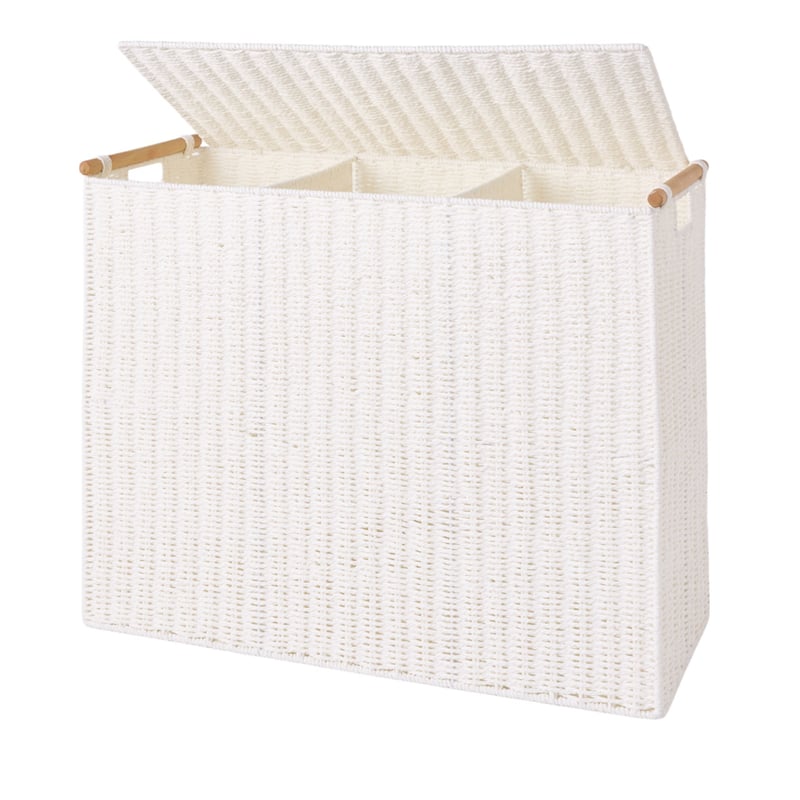 Kendrick White 3 Divided Laundry Basket
