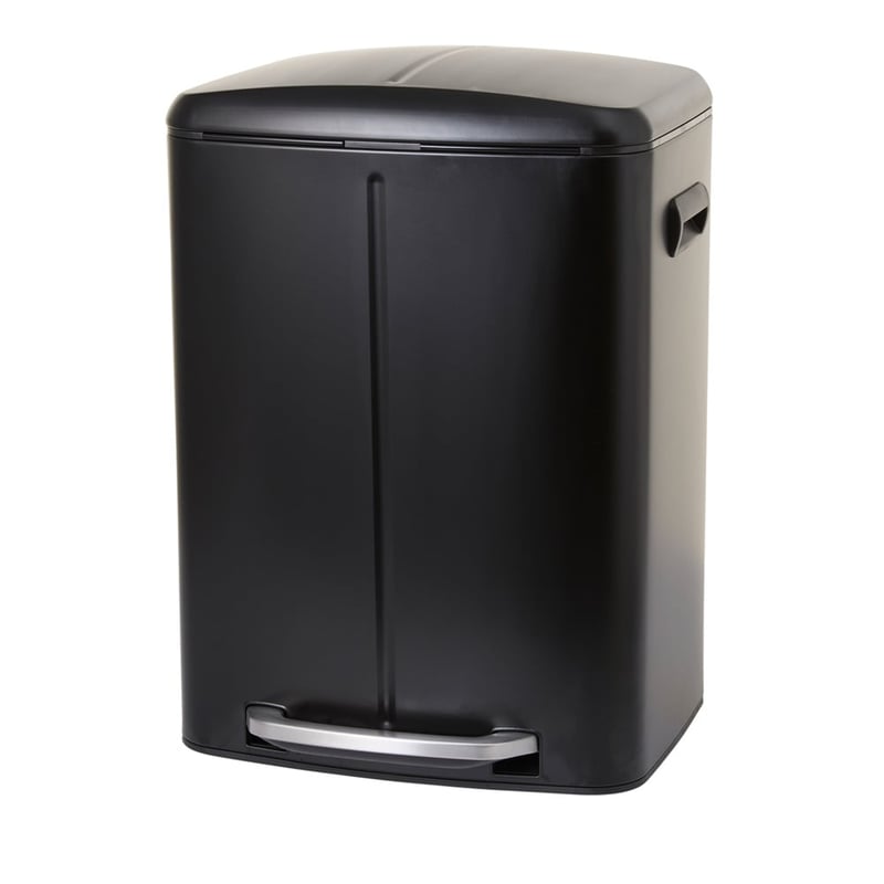 Retro Black Double Kitchen Bin