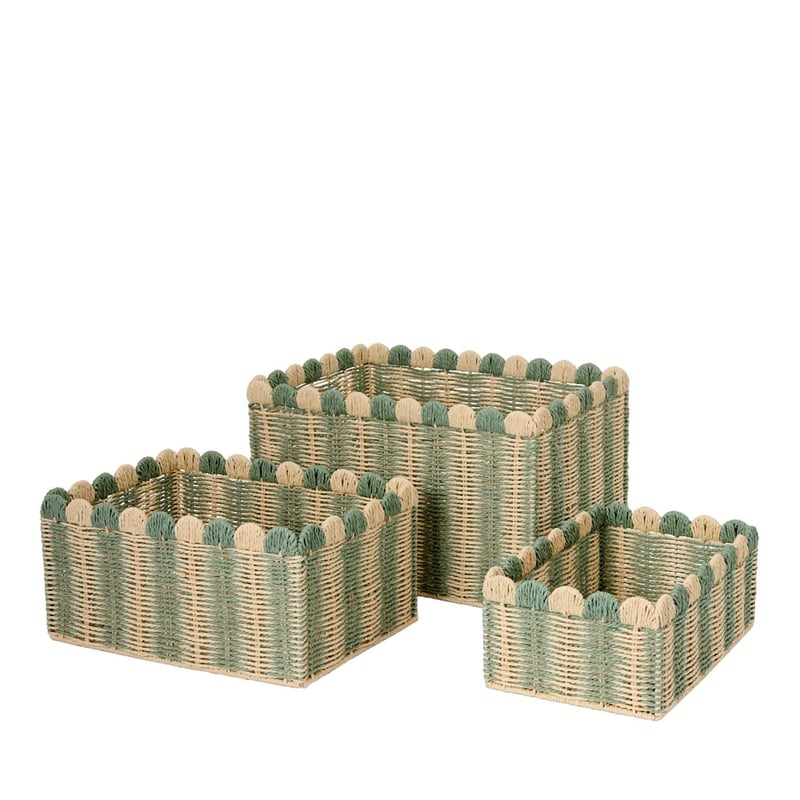 La Fiesta Sage & Natural Storage Baskets