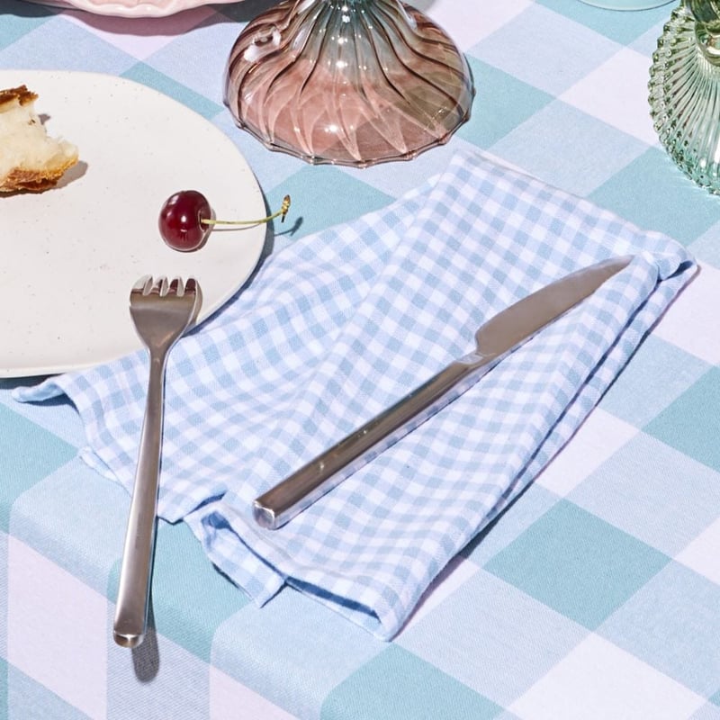 Sadie Aquamarine Gingham Napkins Pack of 2
