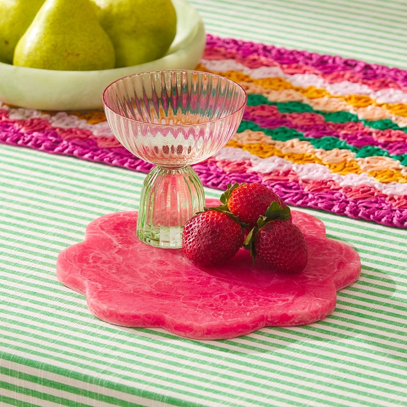 Calypso Matte Raspberry Scalloped Resin Board