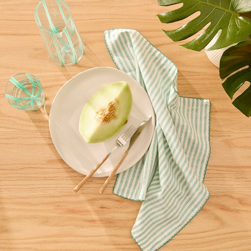 Seville Aquamarine Stripe Napkins Pack of 2