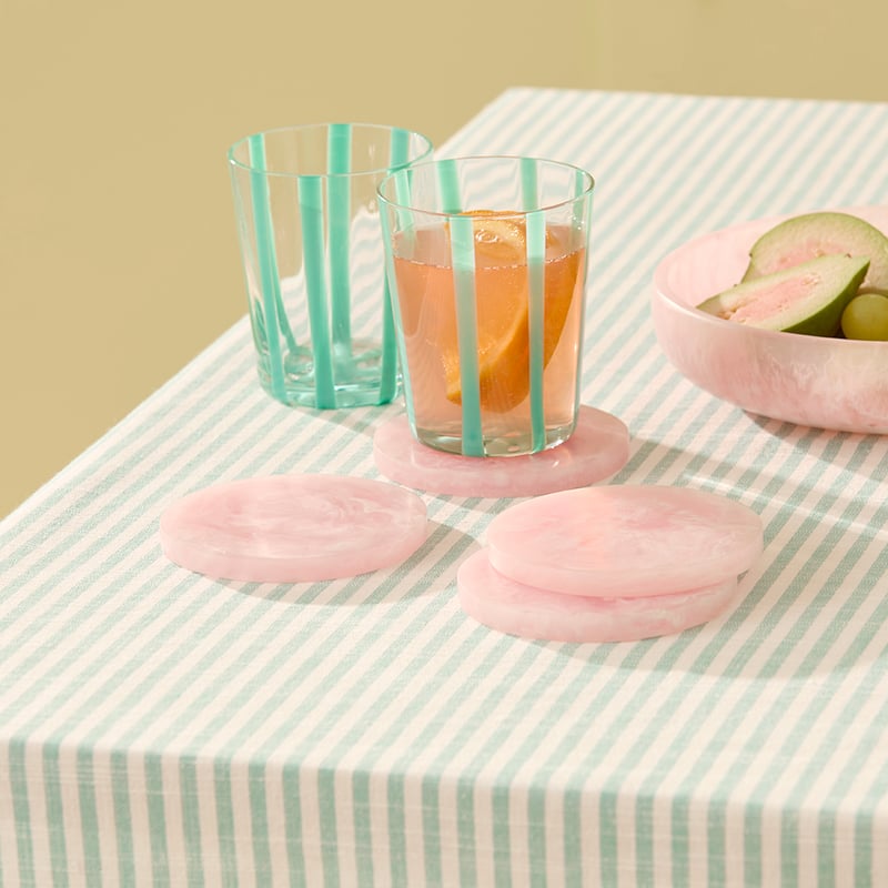 Seville Aquamarine Stripe Tablecloth