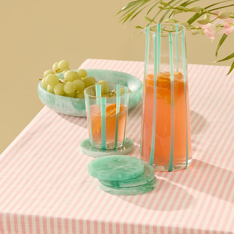 Seville Pink Stripe Tablecloth