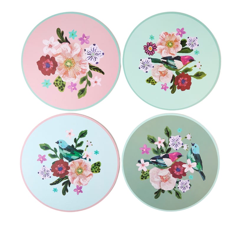 Kallista Winter Berry Bird Cork Placemat Pack of 4