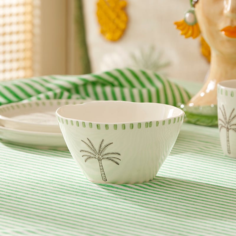 Palm White Bowl