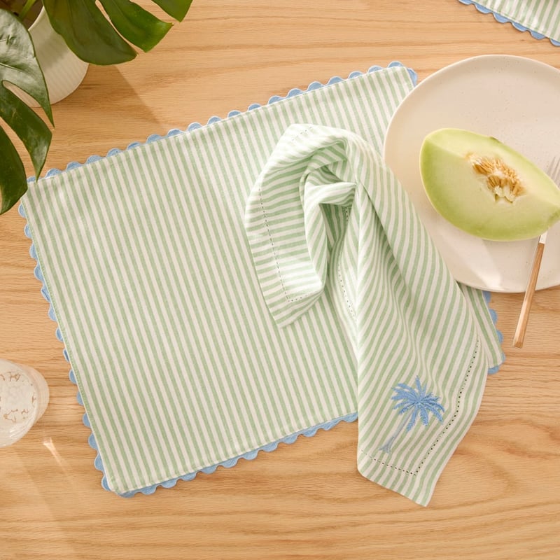 Stripe Green Placemat Pack of 2