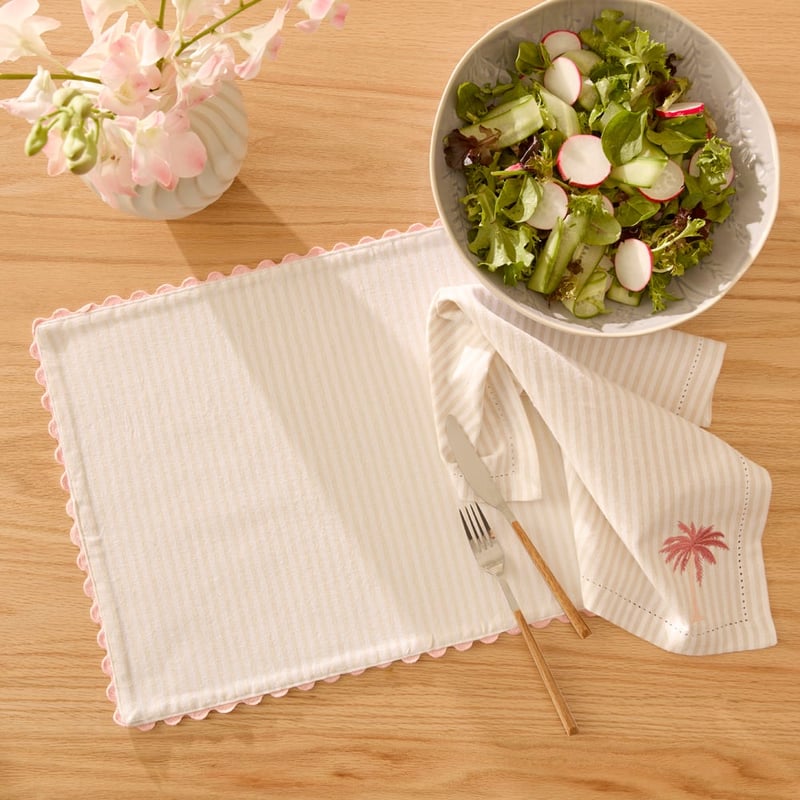 Stripe Pink Placemat Pack of 2