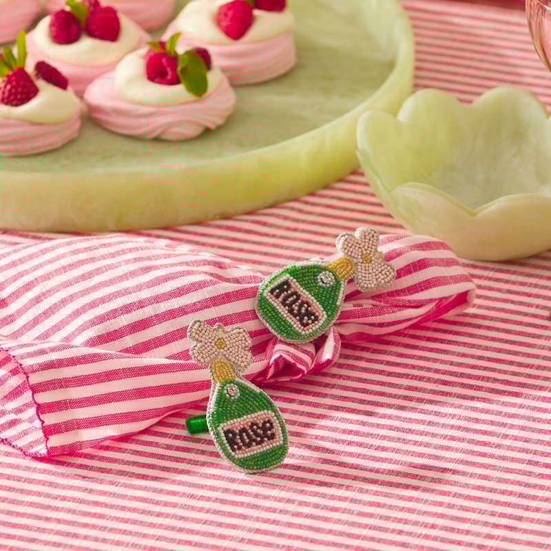 Beaded Aperitif Rose Napkin Rings Pack of 2