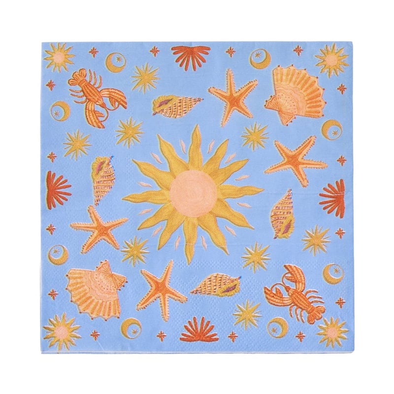 La Sirena Blue Paper Napkins Pack of 40