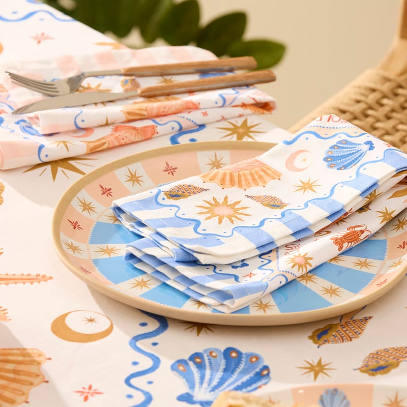 La Sirena Shells Napkins Pack of 2