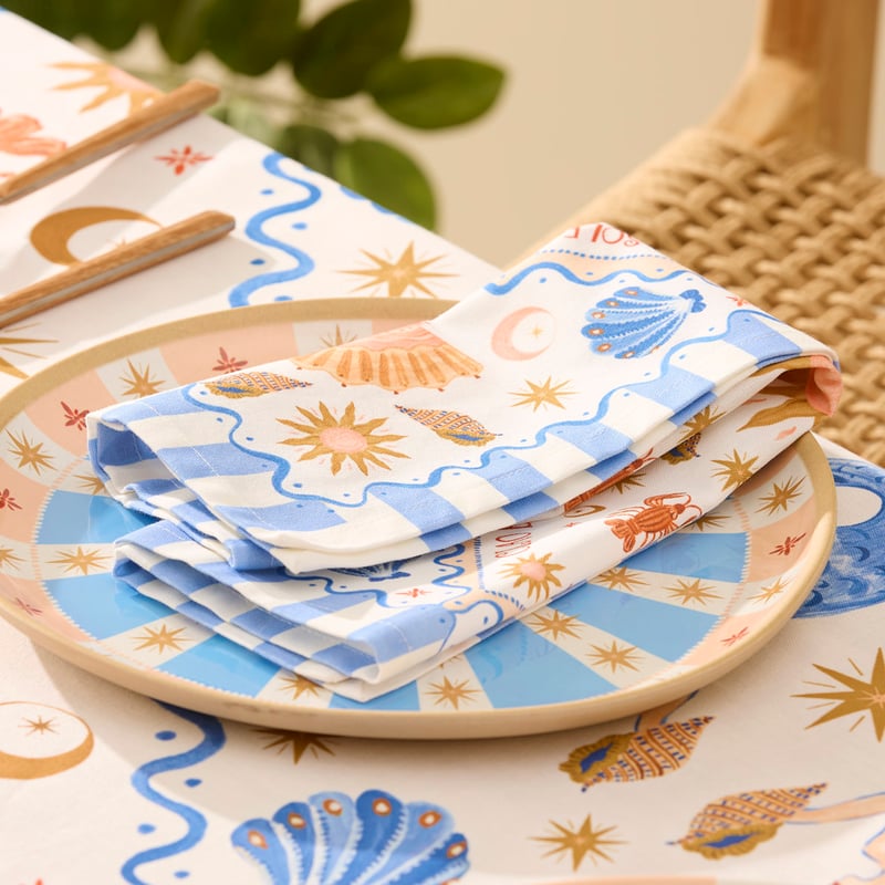 La Sirena Shells Napkins Pack of 2