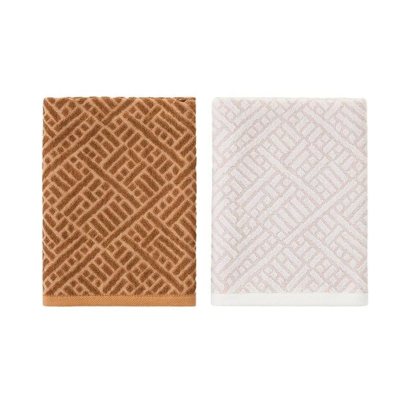 Aya Clay & Natural Cotton Bamboo Tea Towel Pack of 2