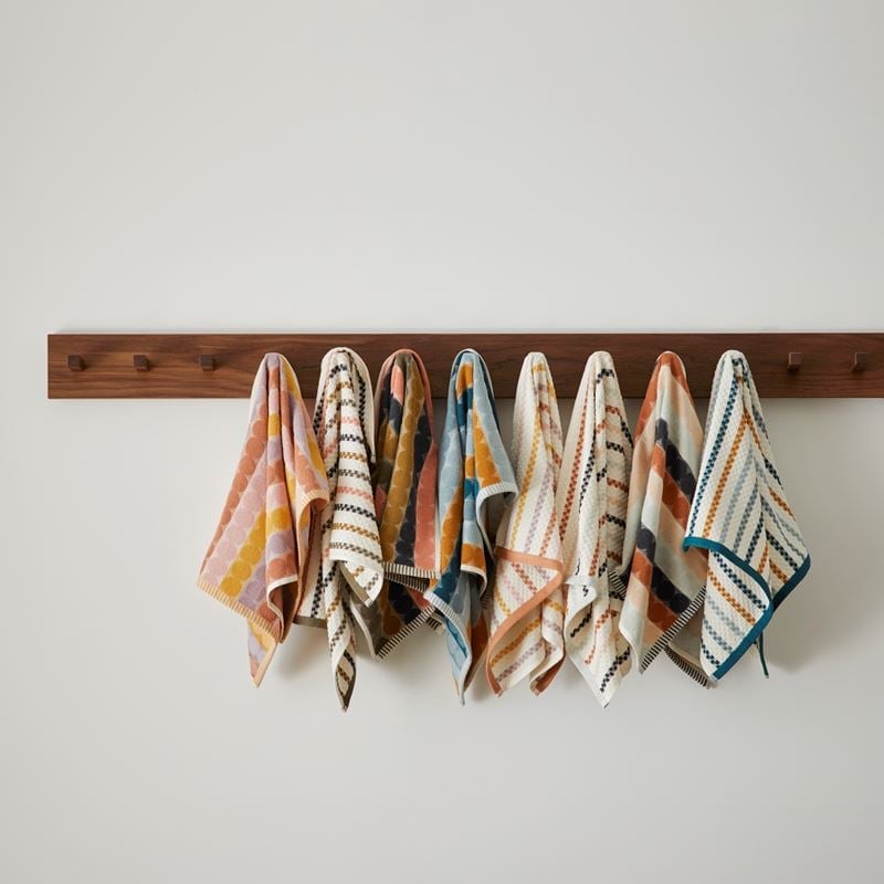 Mimi Blue & Mustard Cotton Bamboo Tea Towel Pack of 2