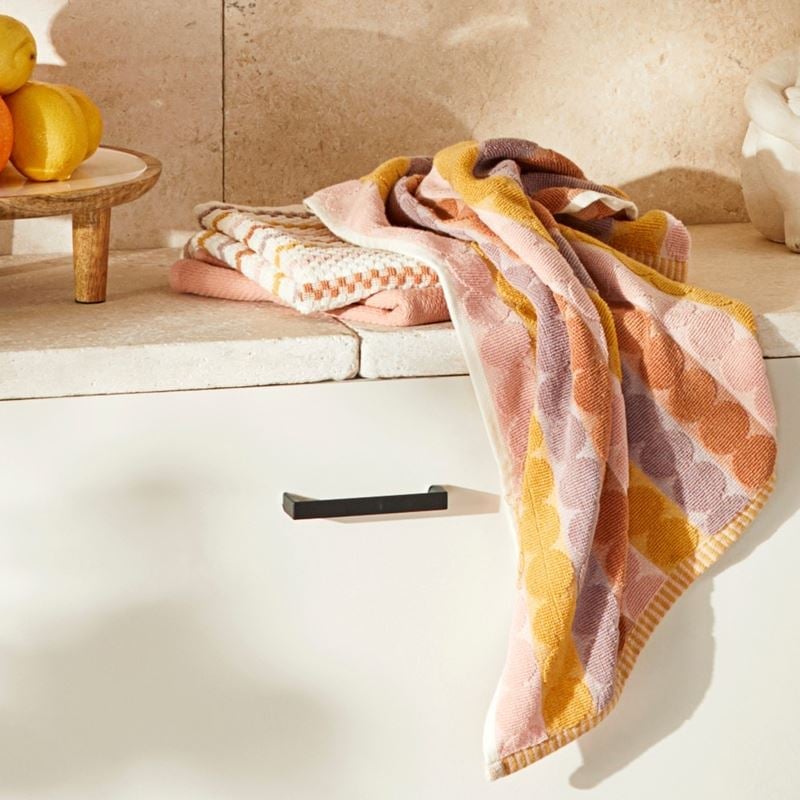 Mimi Dusty Pink Cotton Bamboo Tea Towel Pack of 2