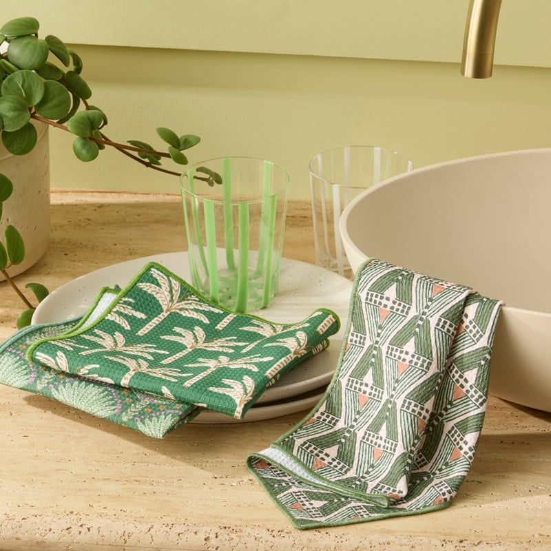 Juniper Palm Printed Washcloth Pack of 3