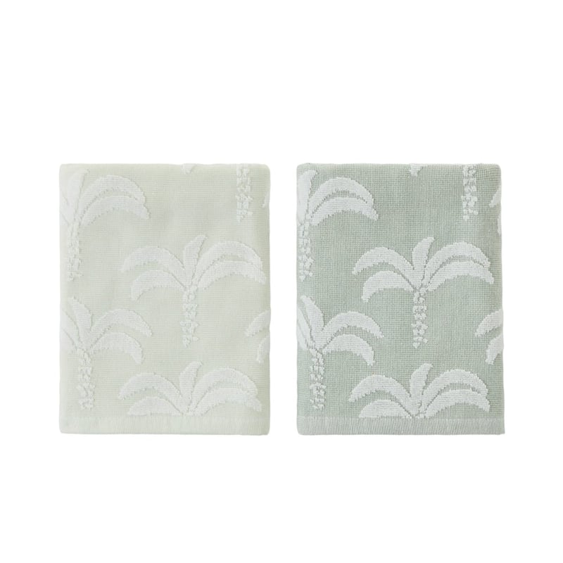 Mallorca Fern Green Tea Towel Pack of 2