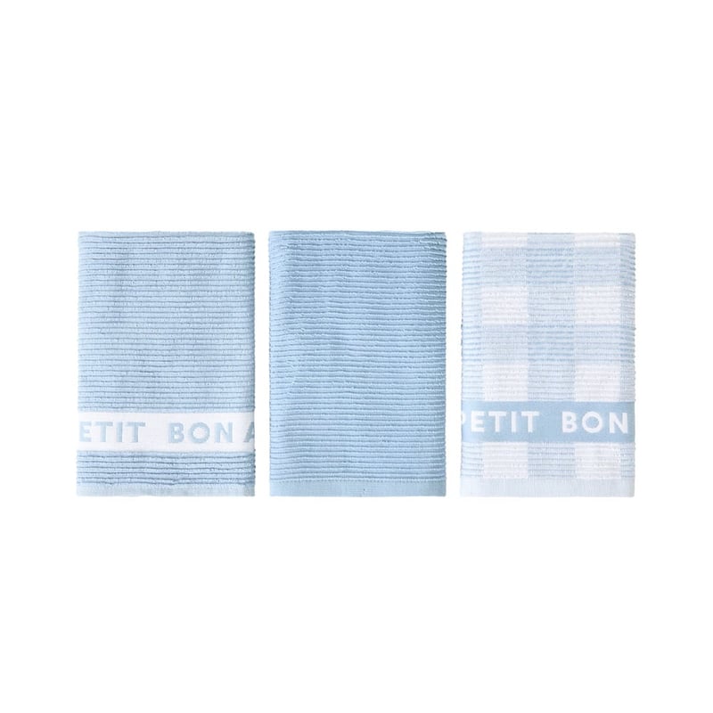 Australian Cotton Chambray Blue Tea Towels Pack of 3