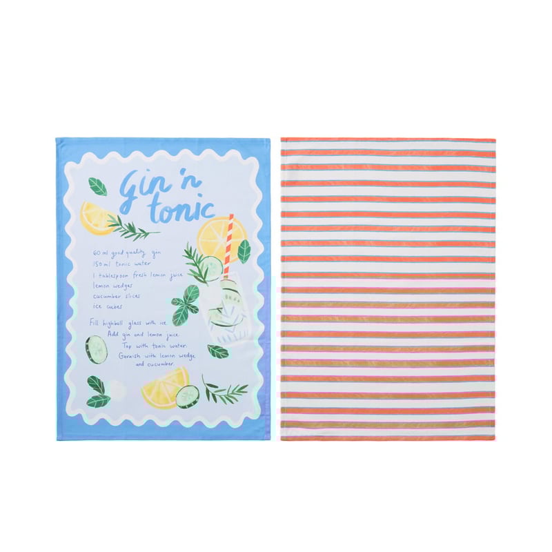 Apéritif Gin 'n Tonic Tea Towel  Pack of 2