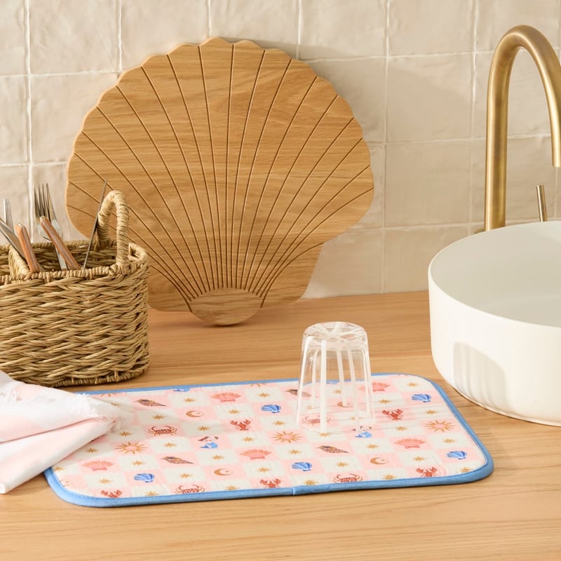 Harper Seashell Reversible Drying Mat