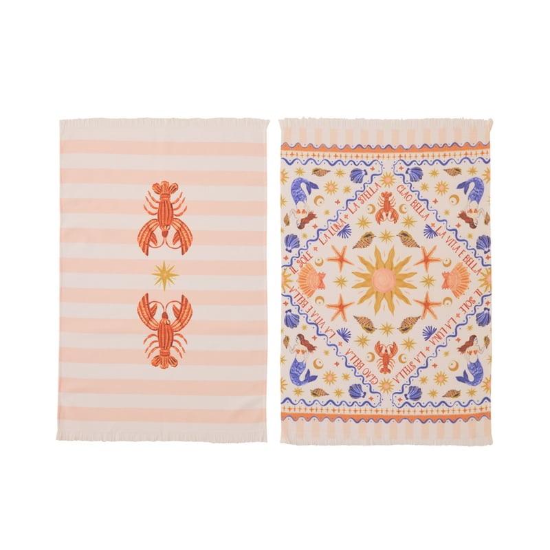 La Sirena Sun Tea Towel Pack of 2