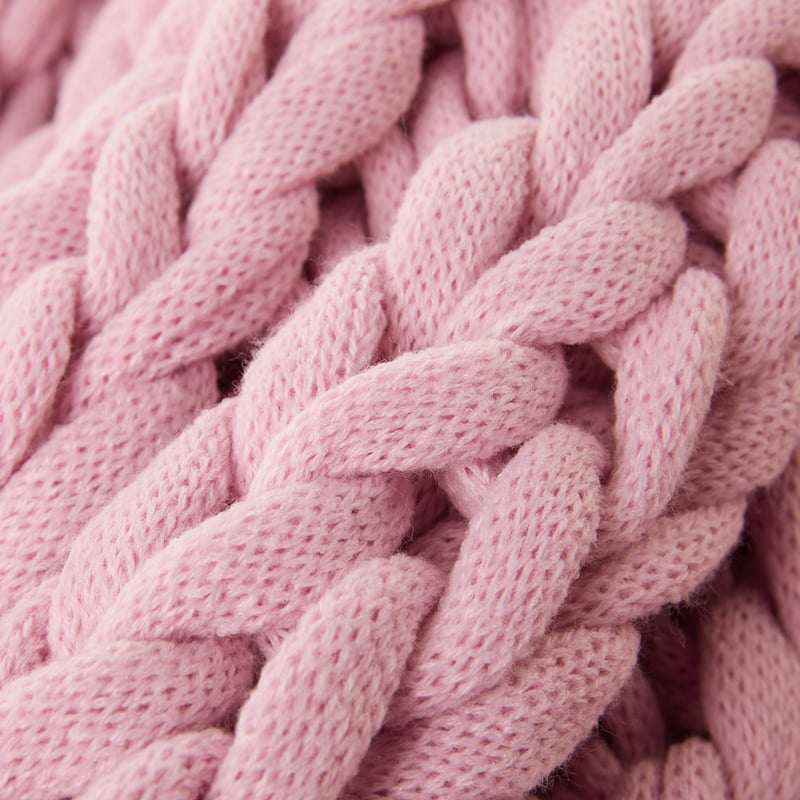 Newport Orchid Chunky Knit Throw