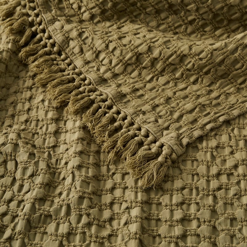 Byron Olive Green Throw