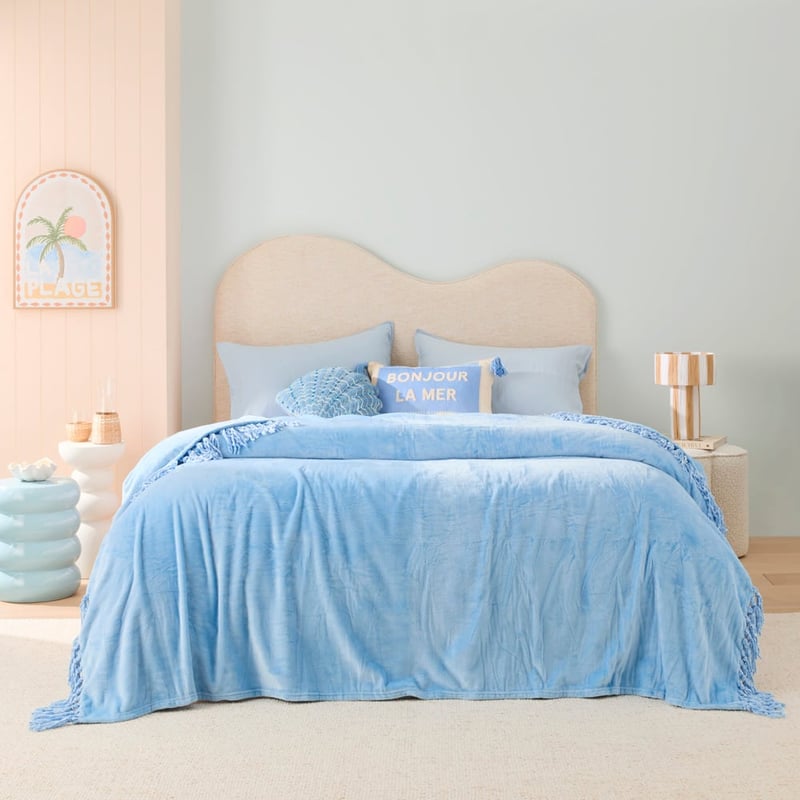 Supersoft Chambray Blue Blanket