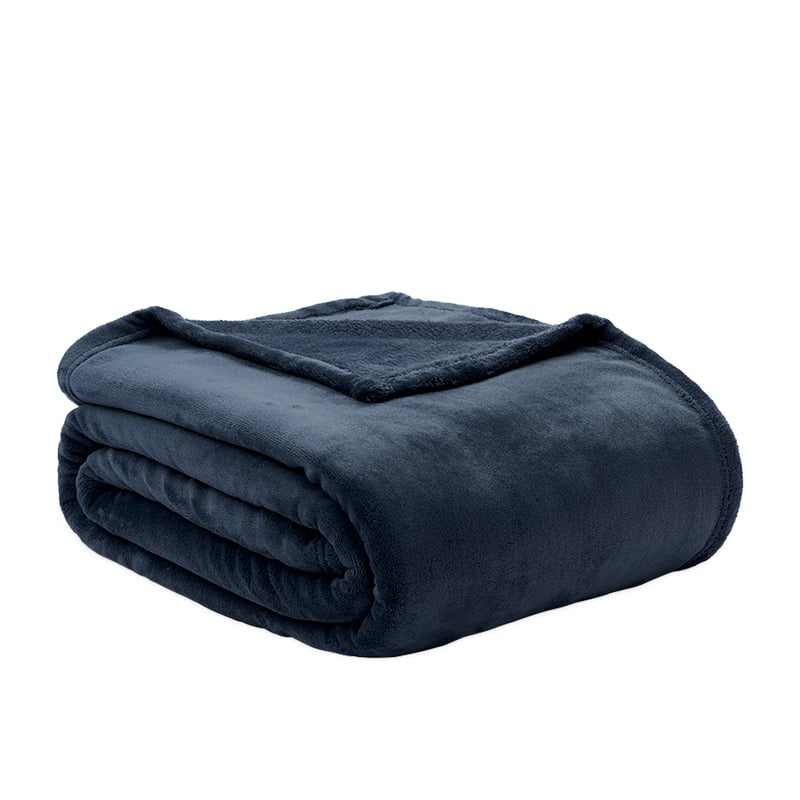 Aspen Navy Fleece Blanket