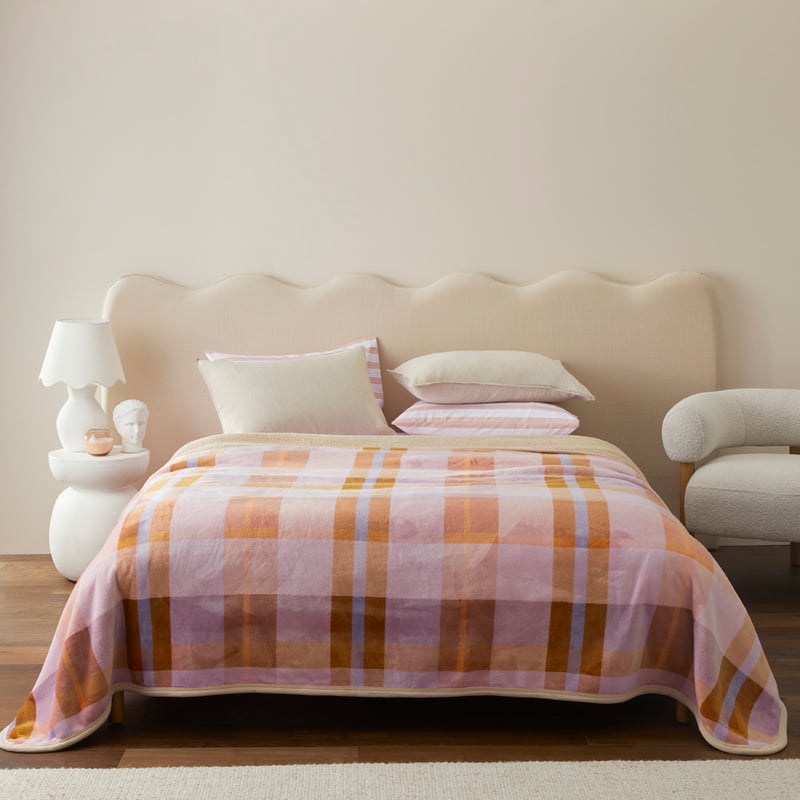 Sherpa Melrose Check Blanket