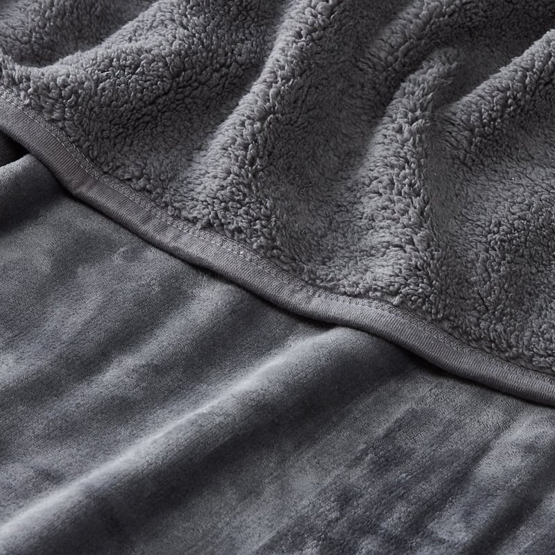 Sherpa Storm Grey Blanket