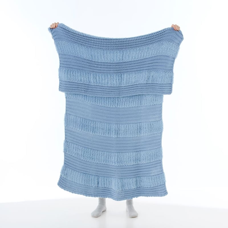 Kirby Blue Rain Stripe Throw