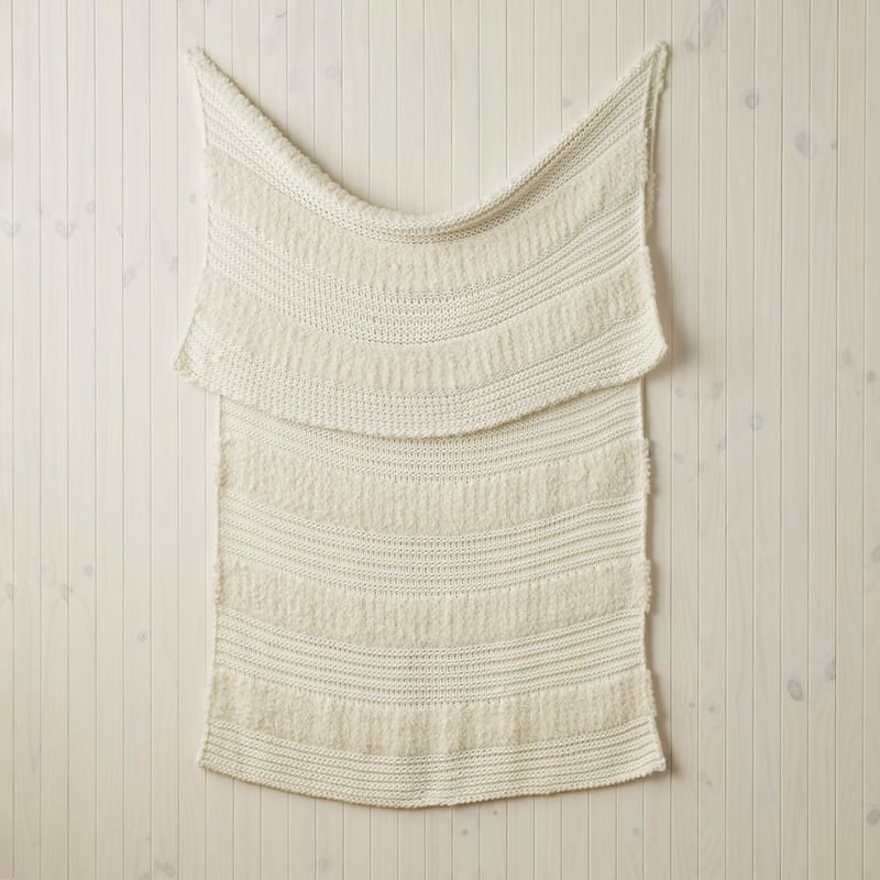 Kirby White Stripe Throw