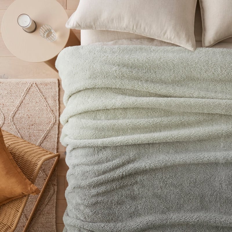 Kyrie Sage Ombre Fleece Blanket
