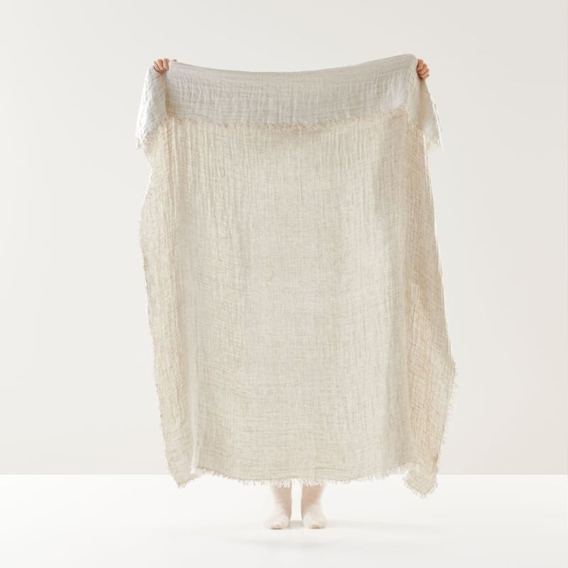 Suri Natural Linen Throw