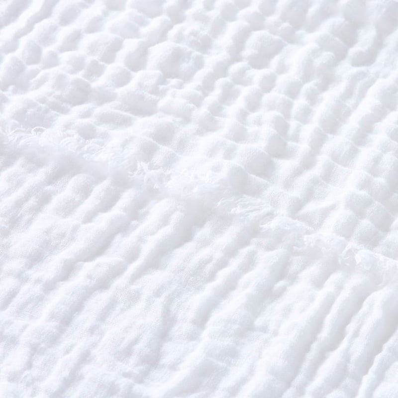 Suri White Linen Throw