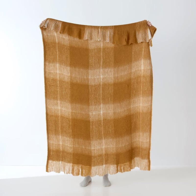 Bilbao Brown Check Throw
