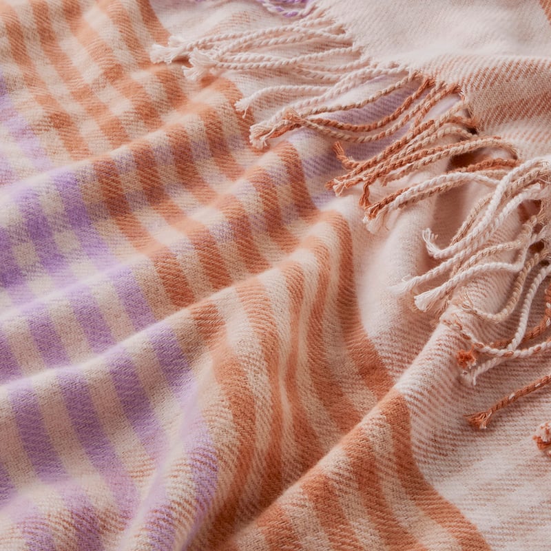 Alexia Natural Check Throw