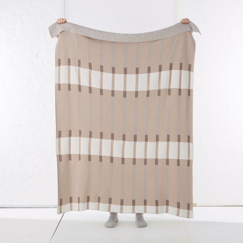 Geo Naturals Knit Throw