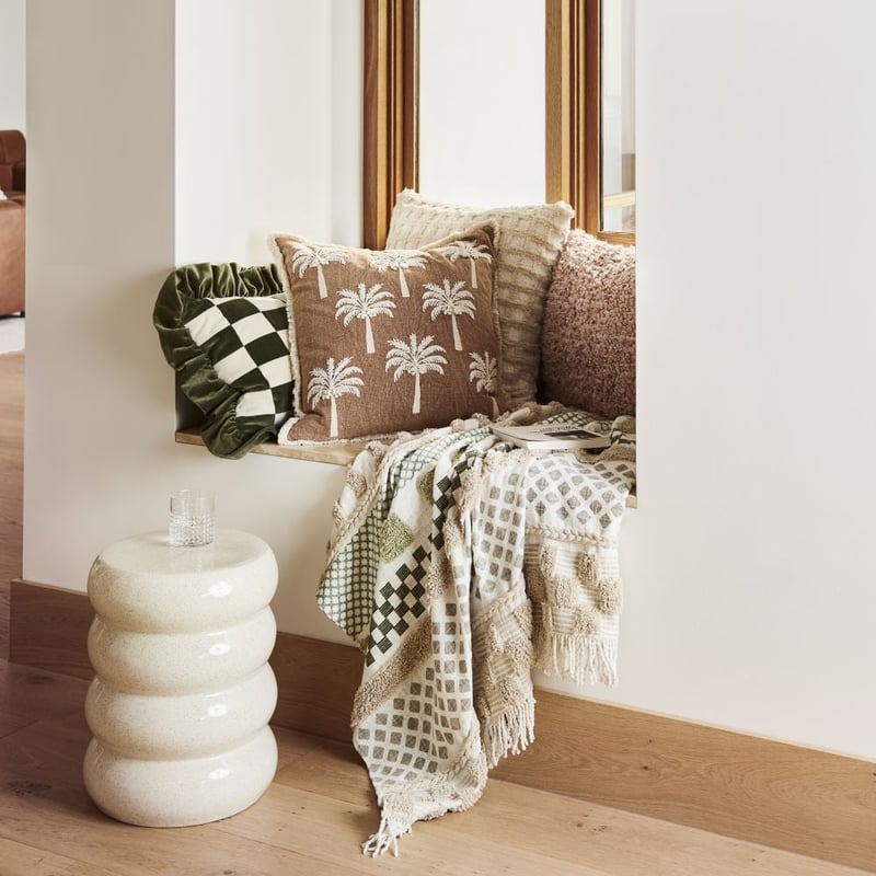 Felix Natural & Green Tufted Throw