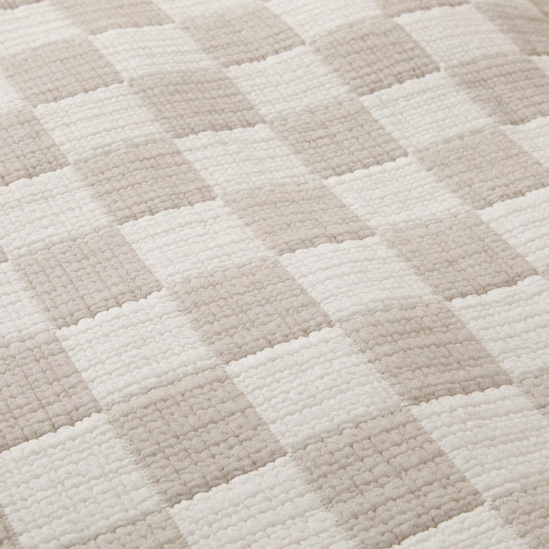 Chiltern Check Natural & White Blanket