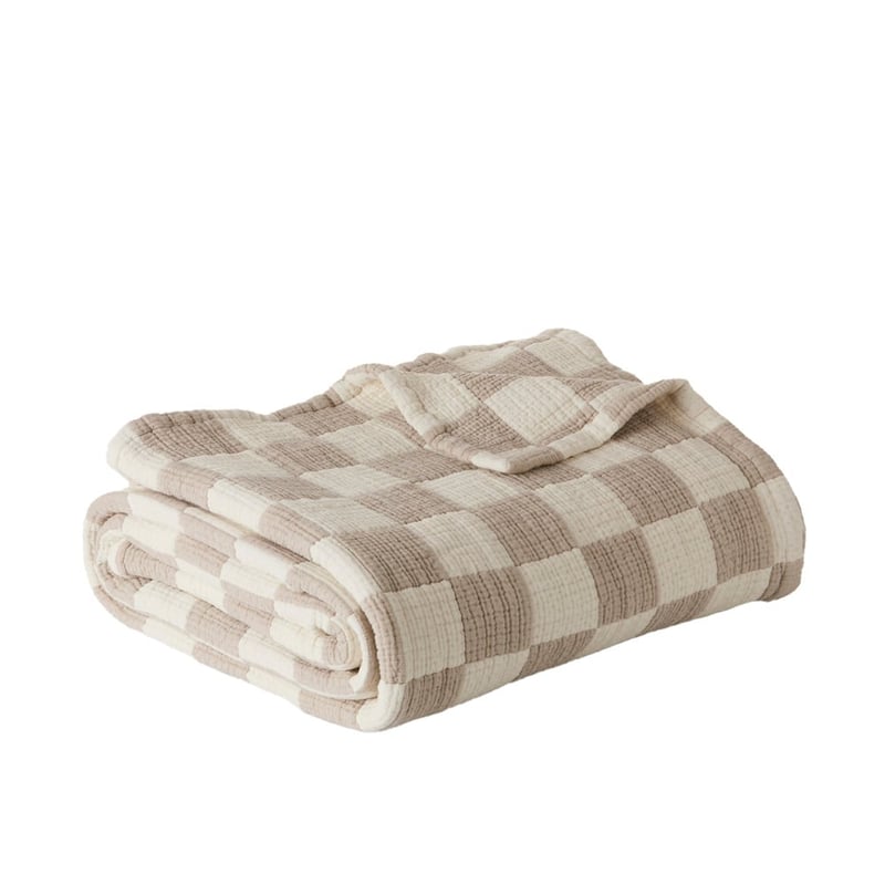 Chiltern Check Natural & White Blanket