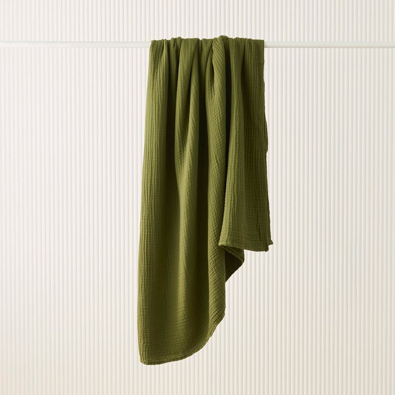 Muslin Olive Blanket