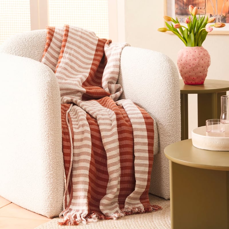 European Sofia Brown Throw