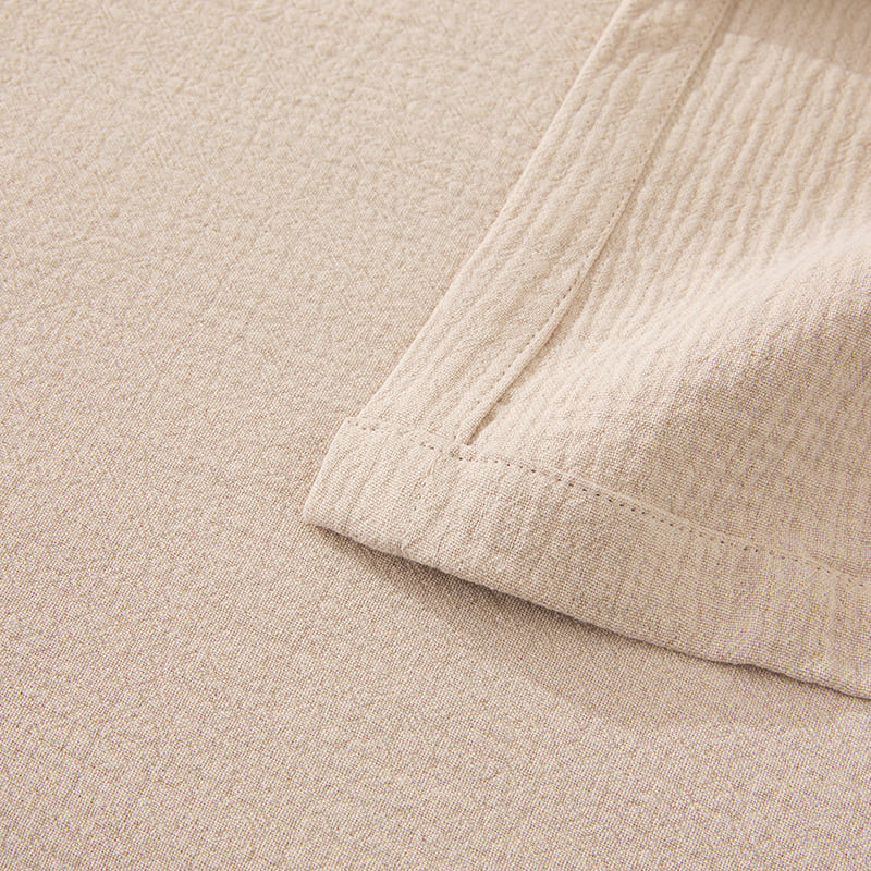 Portofino Pebble Linen Cotton Blanket