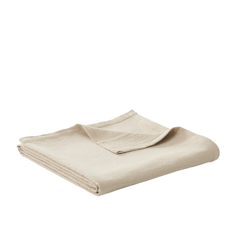 Portofino Pebble Linen Cotton Blanket