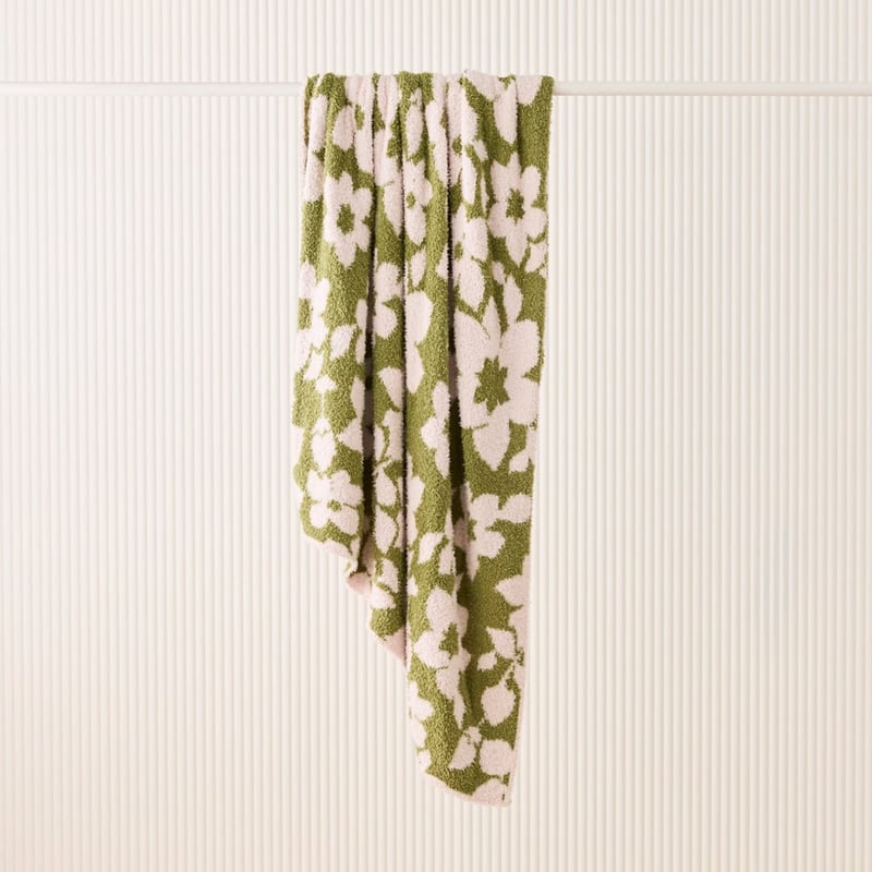 Tarnhi  Pink & Green Floral Throw
