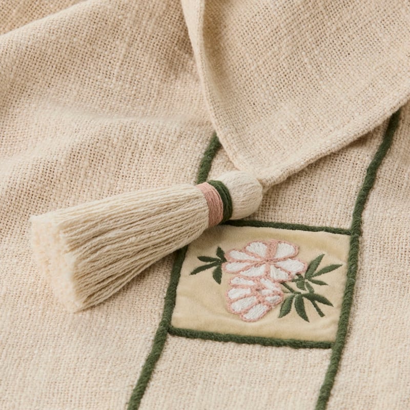 Jesse Floral Pebble & Pink Sand Throw