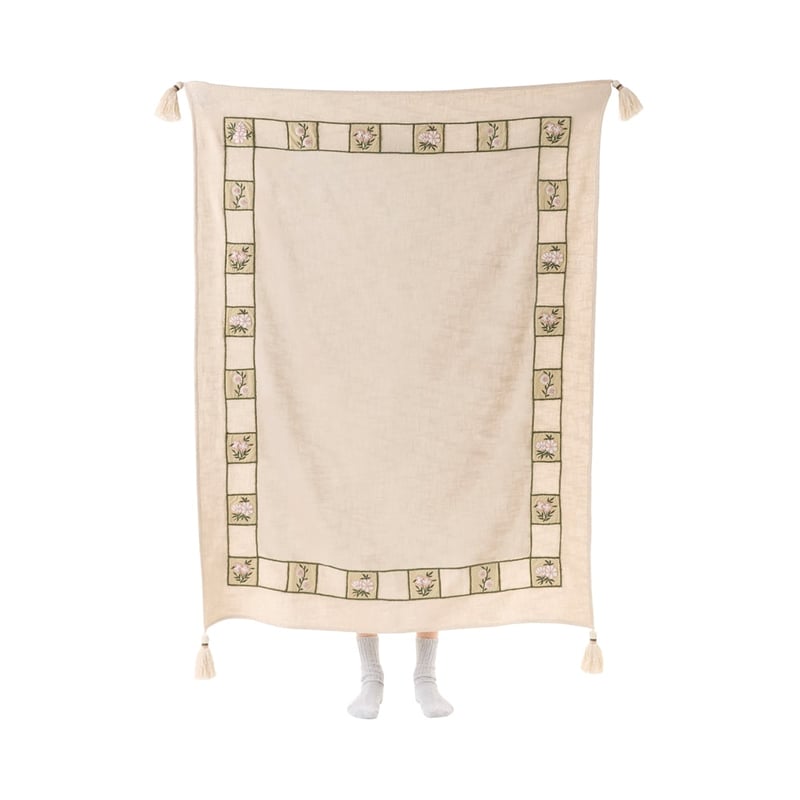 Jesse Floral Pebble & Pink Sand Throw