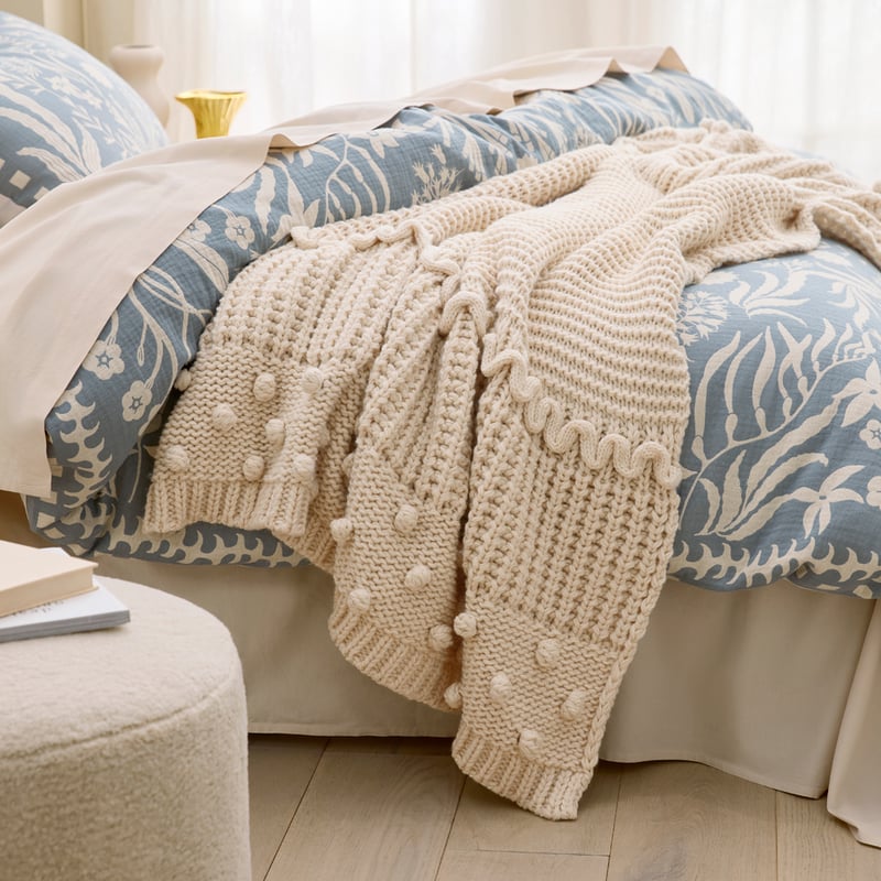 Blair Natural Chunky Knit Throw